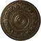Ekena Millwork Rose Ceiling Medallion (Fits Canopies up to 13 1/2"), Hand-Painted Brass, 33 7/8"OD x 2 3/8"P CM33ROBRS - alternate 1